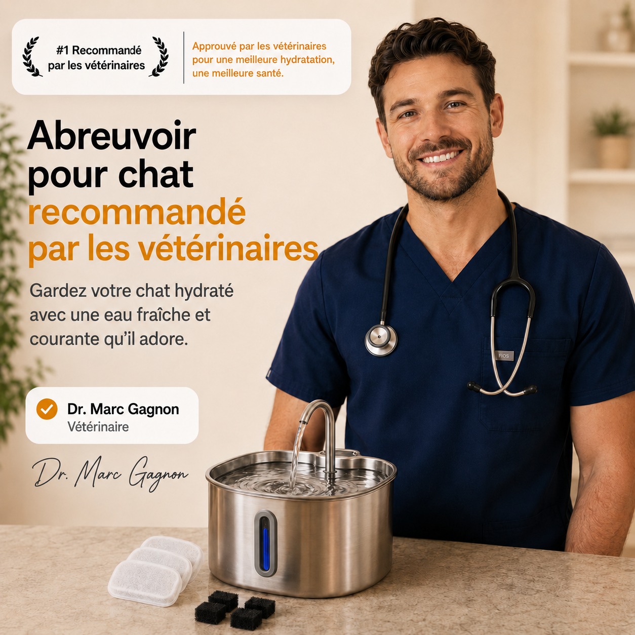 Abreuvoir pour chat - 2.2 Litres