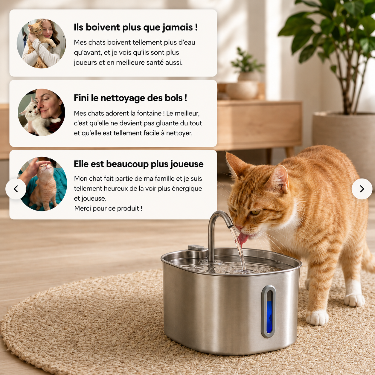 Abreuvoir pour chat - 2.2 Litres